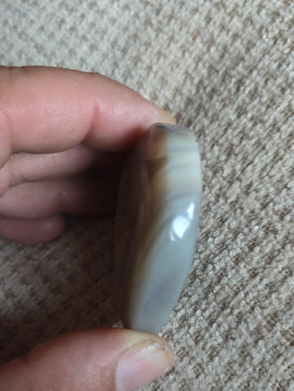 Brazilian Agate - Polished Heart Stone